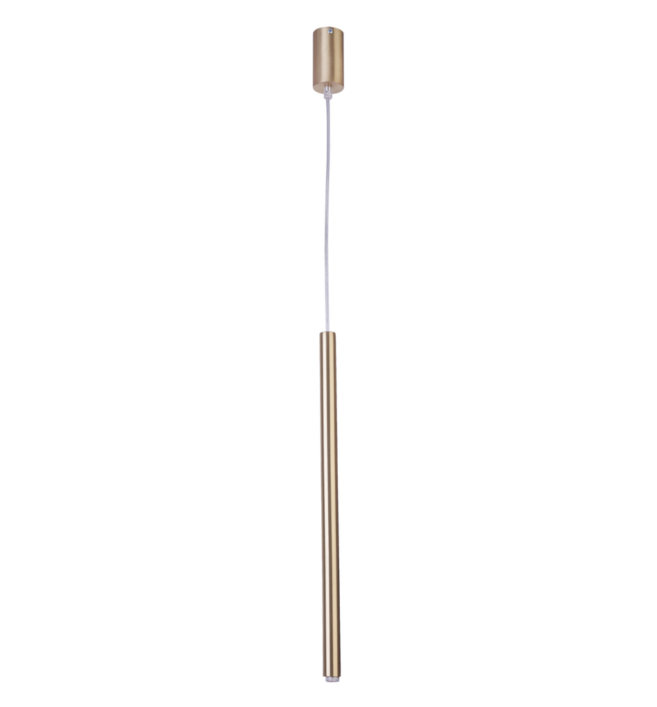 Lampa wisząca minimalistyczna SOPEL 1 prosty złoty 100% mosiądź, 1 × G9 – Sigma Lighting 33253