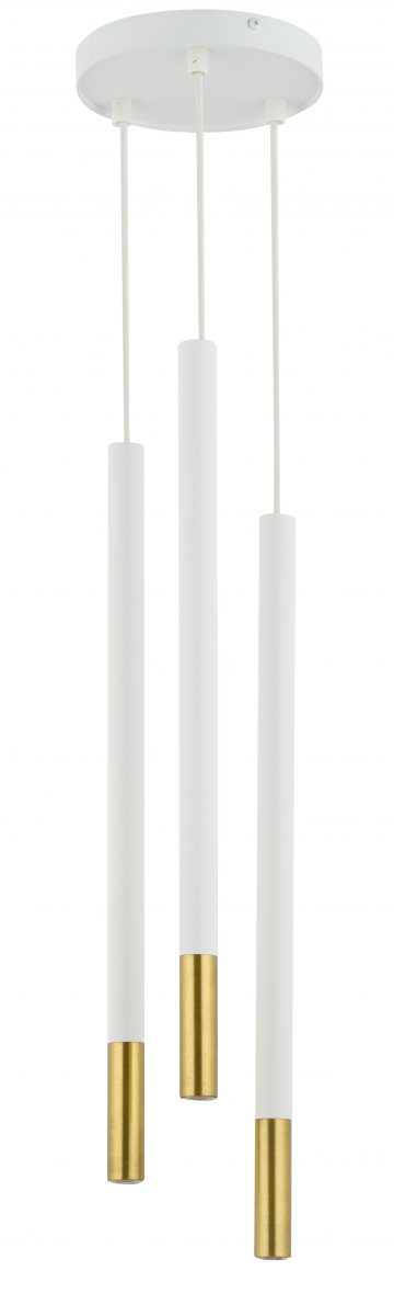 Lampa wisząca minimalistyczna SOPEL DUE 3 biały_złoty, 3 × G9 – Sigma Lighting 33258