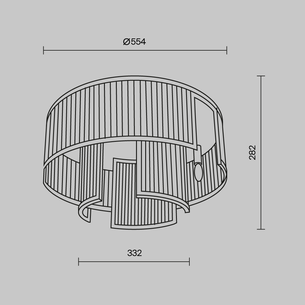 Lampa sufitowa nowoczesna FRAME MOD174CL-06G, złota, 6×E14 – Maytoni - obrazek 5