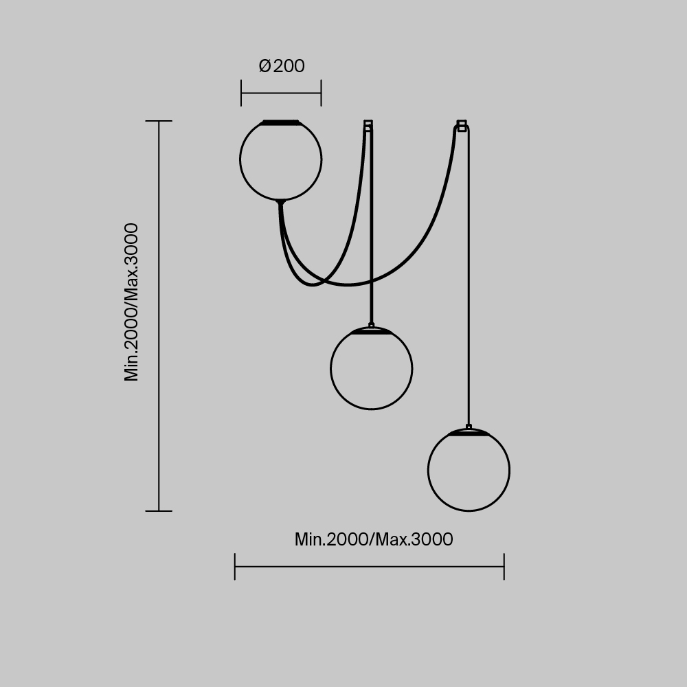Lampa wisząca nowoczesna TWINS MOD427PL-L30B3K1, czarno-biała, LED 26 W 3000 K – Maytoni - obrazek 6