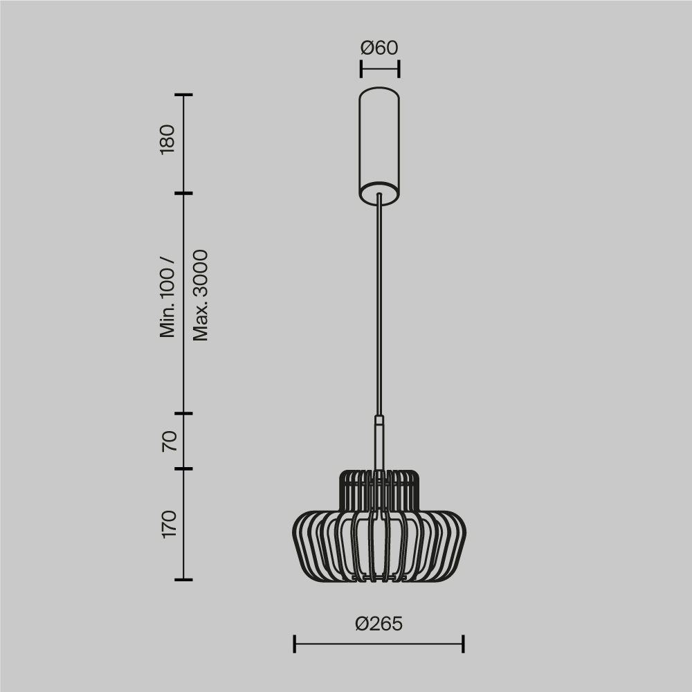 Lampa wisząca nowoczesna NAMIKI MOD465PL-L12BK2, czarno-beżowa, LED 14 W CCT 2700/3000/4000 K – Maytoni - obrazek 6