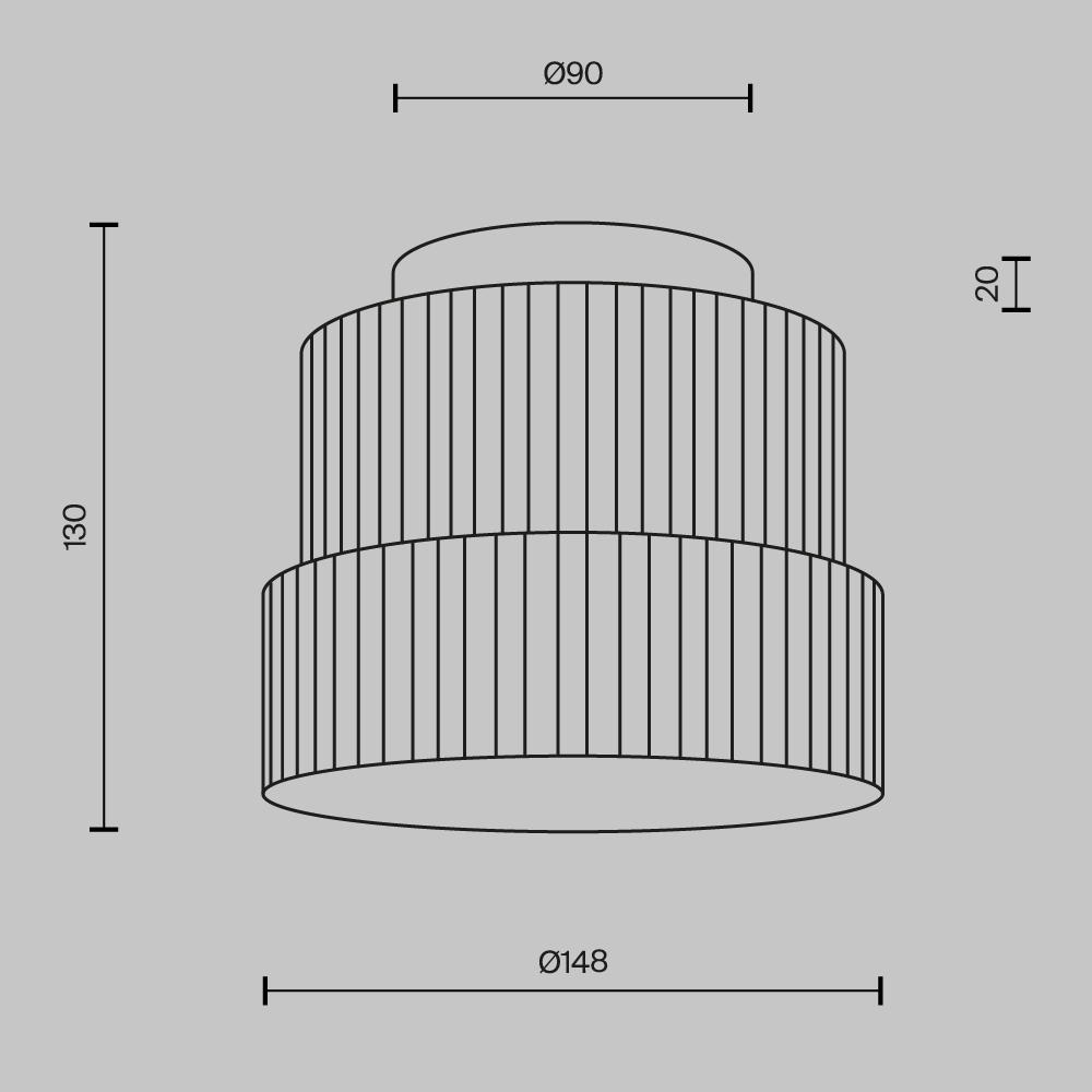 Lampa sufitowa nowoczesna SCALA MOD496CL-L12BZK, brązowa / koniakowa, LED 12 W 3000 K – Maytoni - obrazek 4