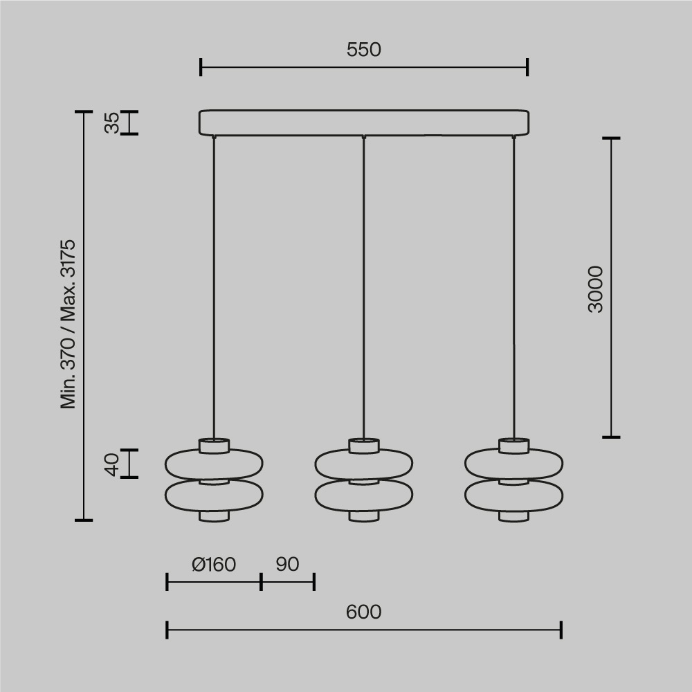 Lampa wisząca nowoczesna NUVEM MOD497PL-L23BRK, brązowa, LED 23 W 3000 K – Maytoni - obrazek 5