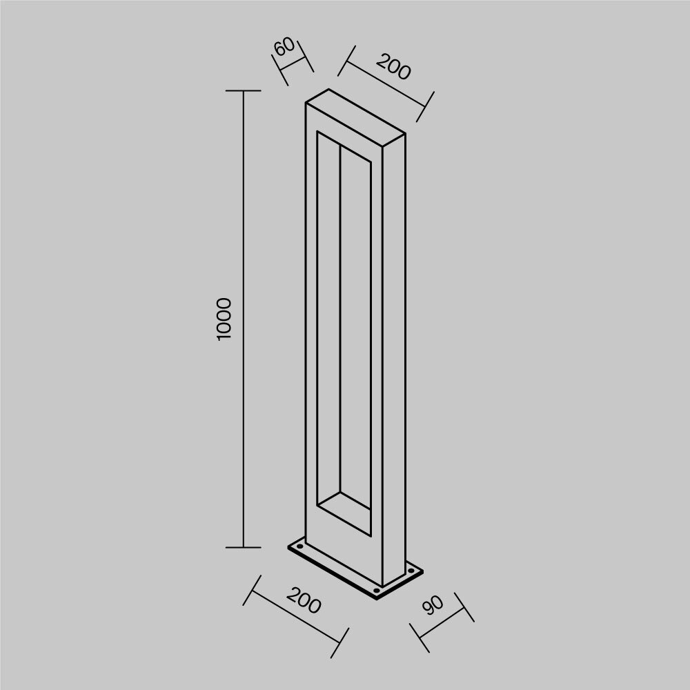 Lampa ogrodowa stojąca BONN O425FL-L10GF, grafitowa, LED 10 W 3000 K IP65 – Maytoni - obrazek 5