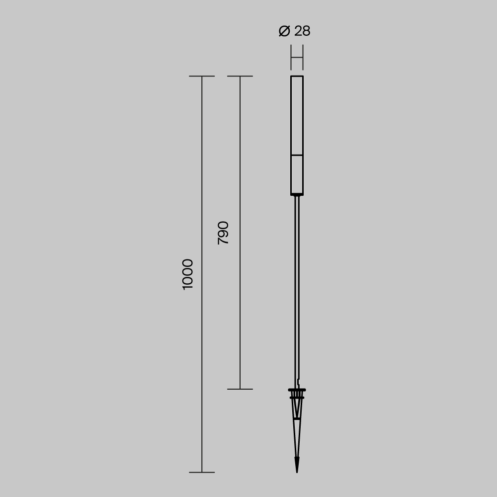 Lampa ogrodowa stojąca FLARE O487FL-L3GF3K1, grafitowa, LED 3 W 3000 K IP65 – Maytoni - obrazek 5