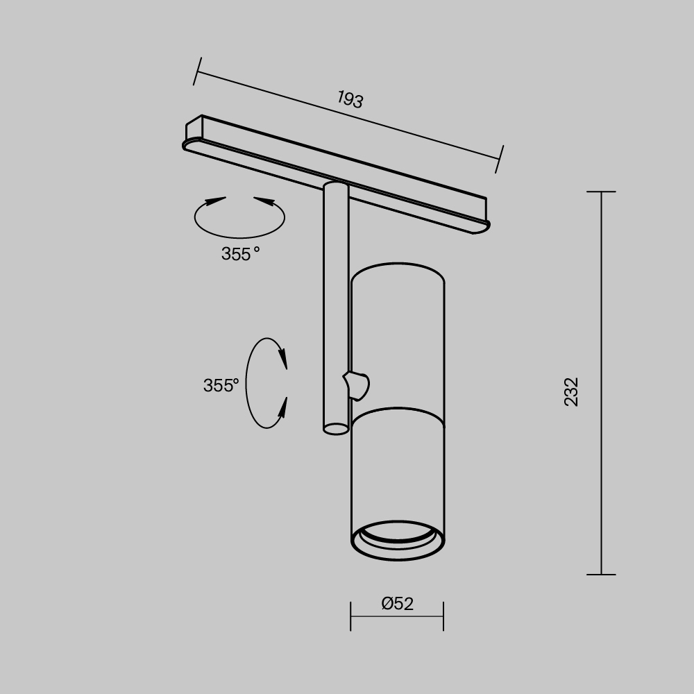 Reflektor do szyn magnetycznych EXILITY ELTI TR005-4-12W-DS-BBS, czarny, LED 12 W – Maytoni - obrazek 5
