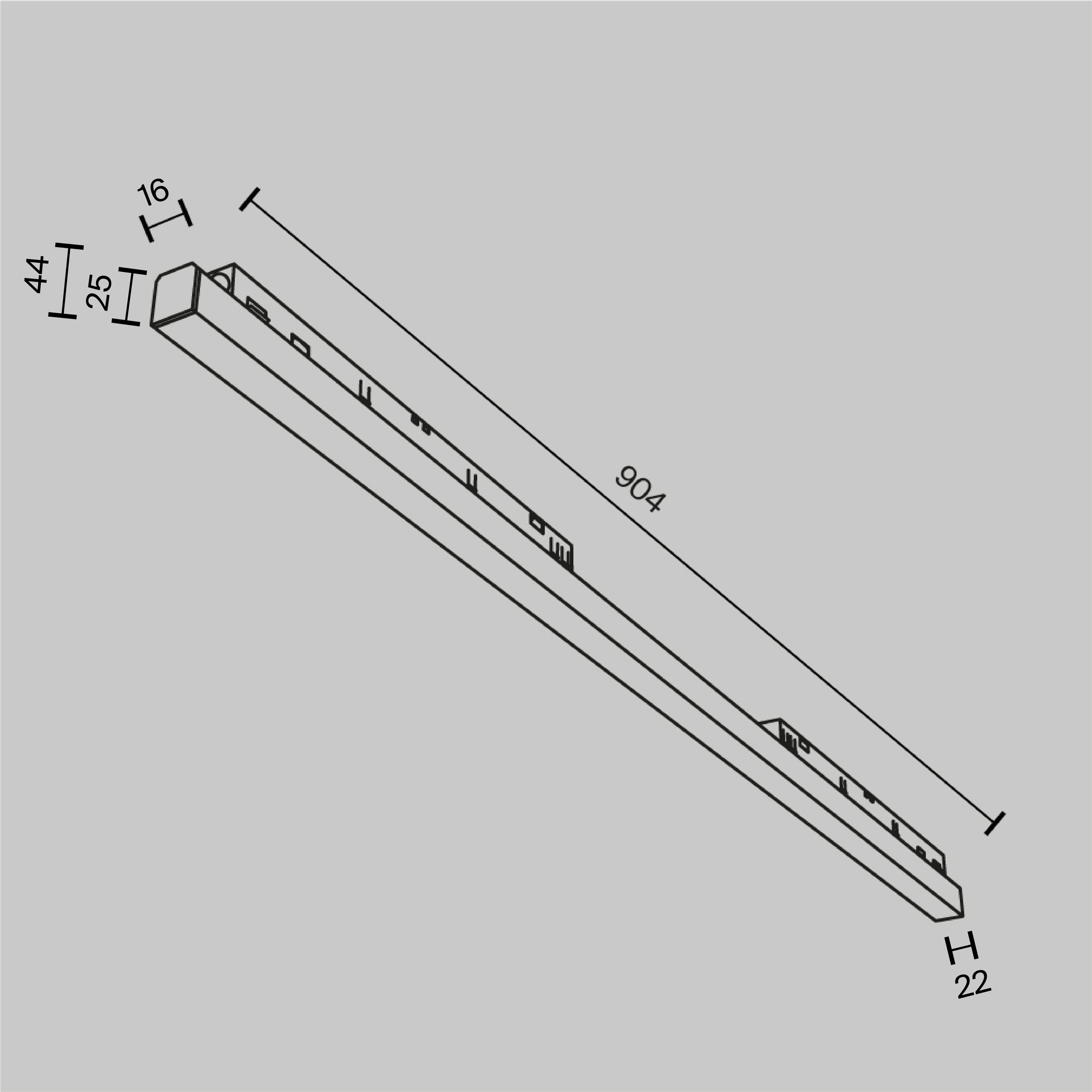 Oprawa liniowa do szyn magnetycznych EXILITY BASIS TR030-4-30WTW-DD2-B, czarna, LED 30 W – Maytoni - obrazek 5