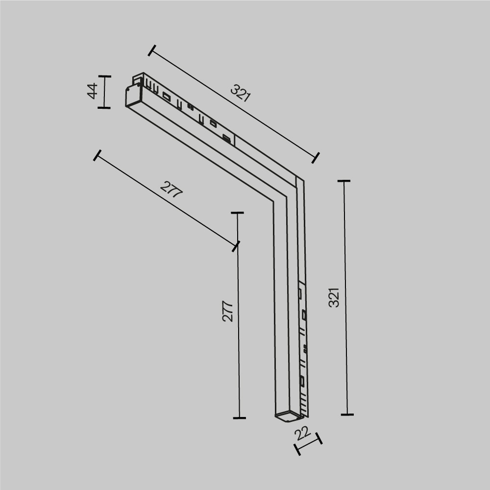 Oprawa do szyn magnetycznych EXILITY BASIS ANGLE TR102-24W-DS-W, biała, LED 24 W – Maytoni - obrazek 5