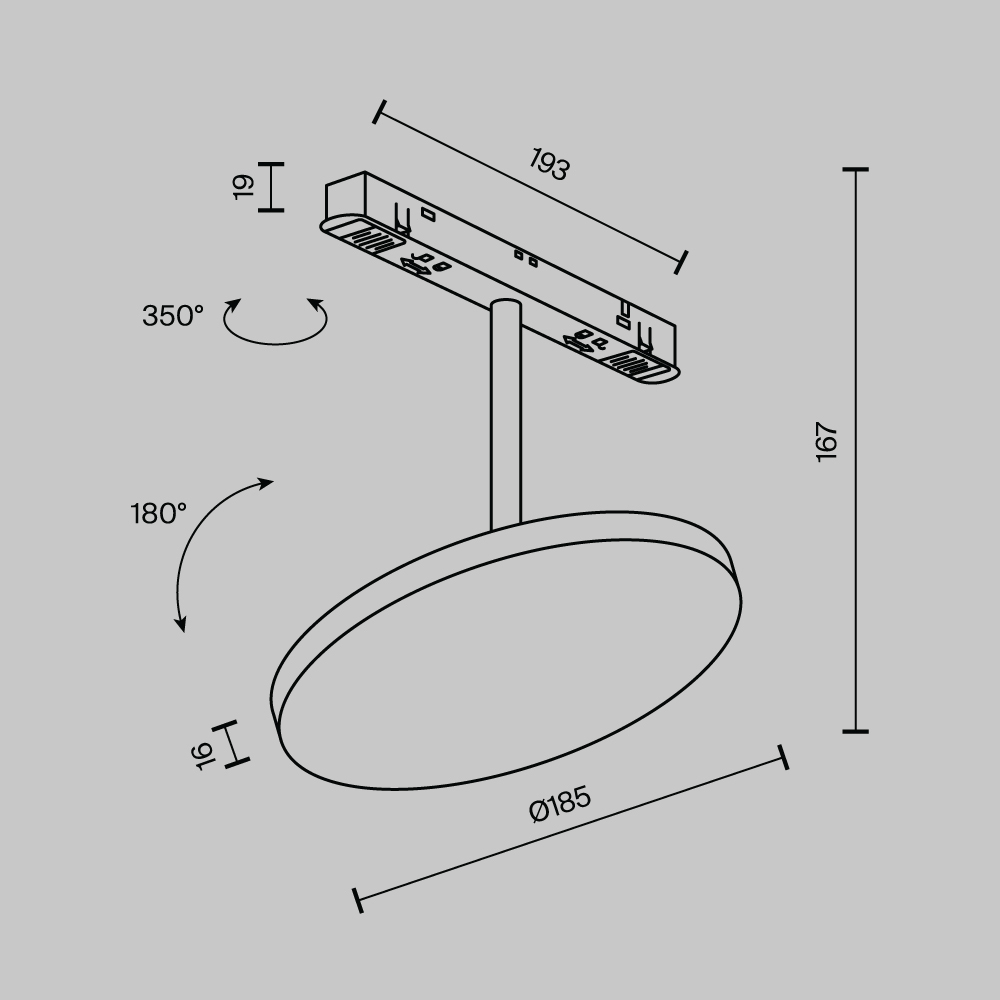 Oprawa do szyn magnetycznych EXILITY PLATO TR131-4-15W-DS-B, czarna, LED 15 W – Maytoni - obrazek 5