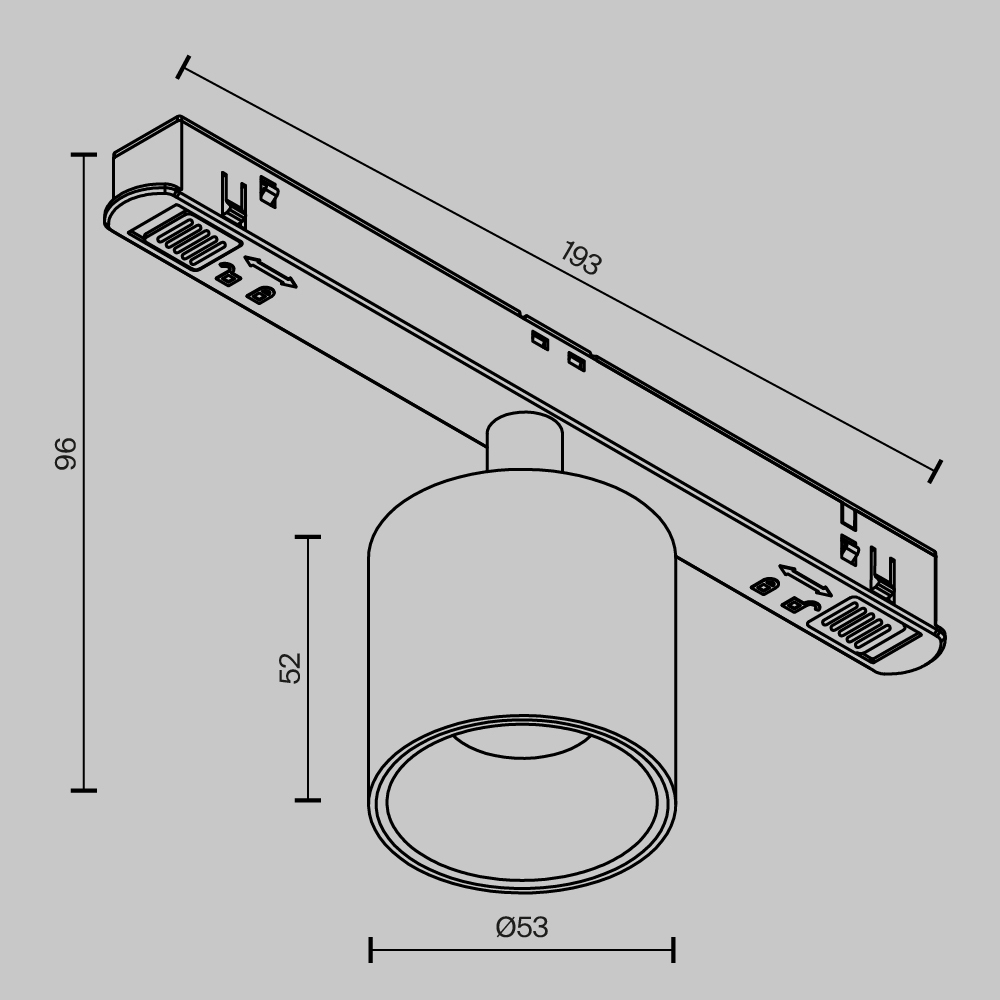 Oprawa do szyn magnetycznych EXILITY ALFA S TR132-4-7W-DS-W, czarna, LED 7 W – Maytoni - obrazek 6