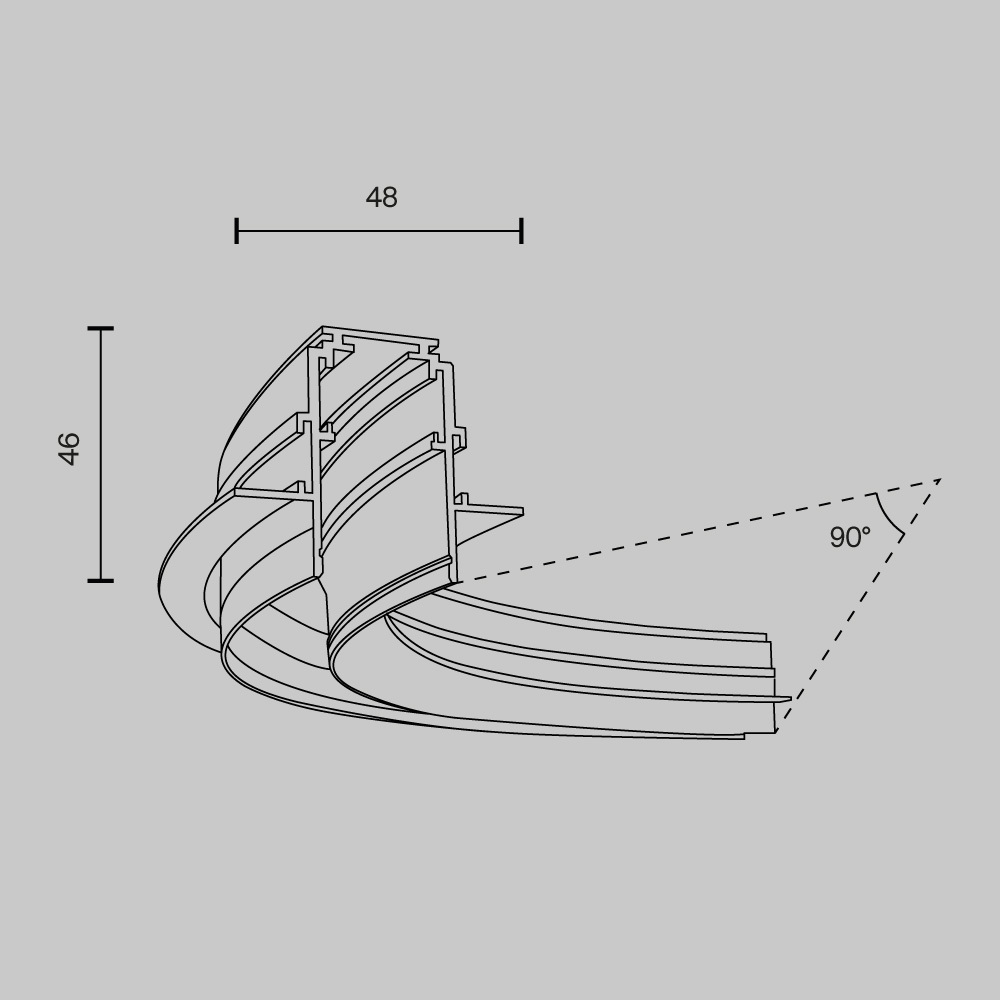 Łącznik promieniowy EXILITY TRA044-angle.12B, czarny – Maytoni - obrazek 5