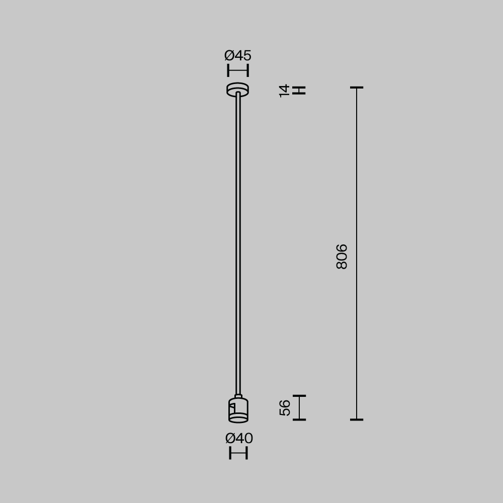 Uchwyt sufitowy z prostym łącznikiem zasilającym FLARITY TRA159C-IPCL1-BS, mosiądz, wymiar montażowy 760 mm – Maytoni - obrazek 4