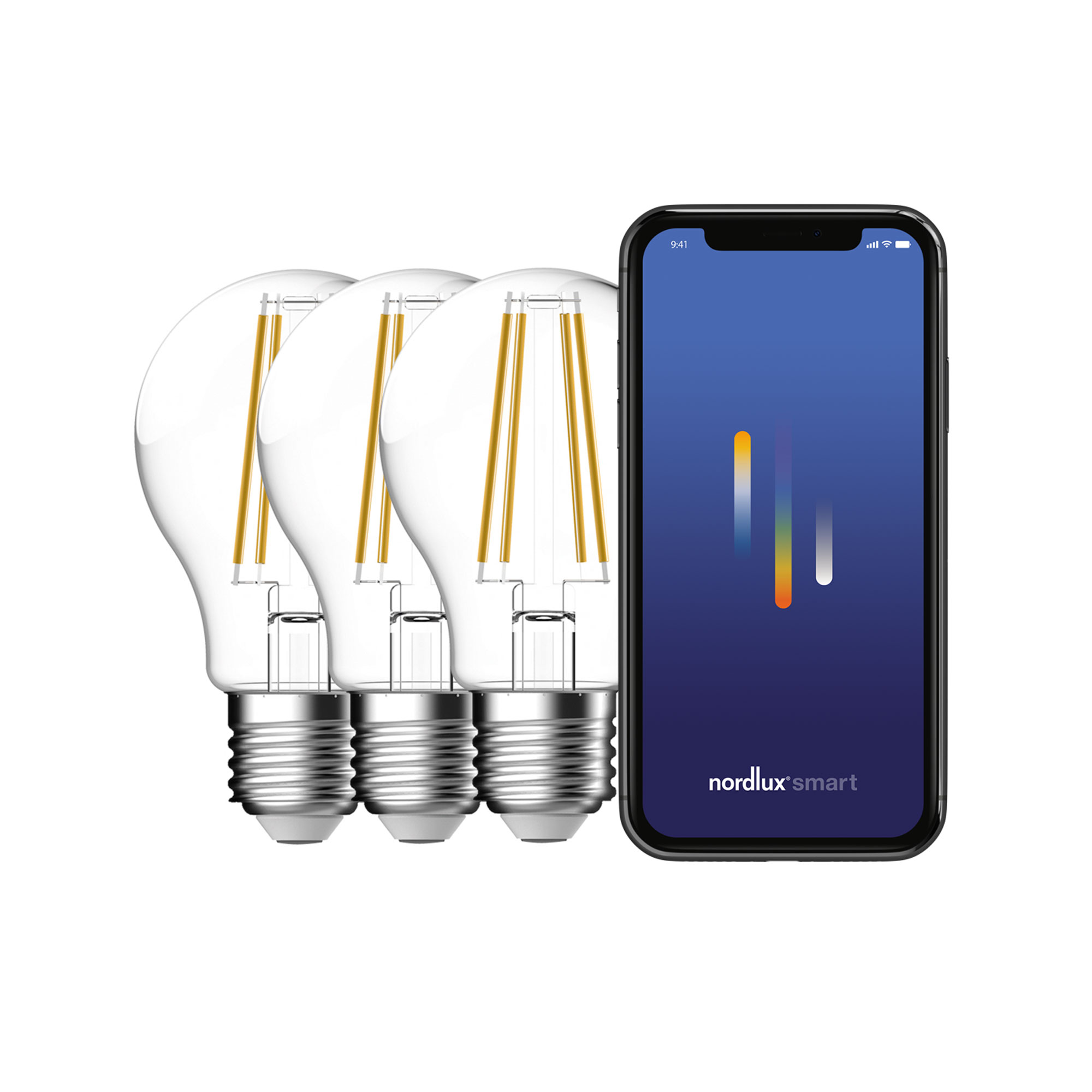 Zestaw 3 żarówek LED Nordlux SMART E27 A60 2200-6500 K 600 lm — przezroczysty, 2270012700 - obrazek 2