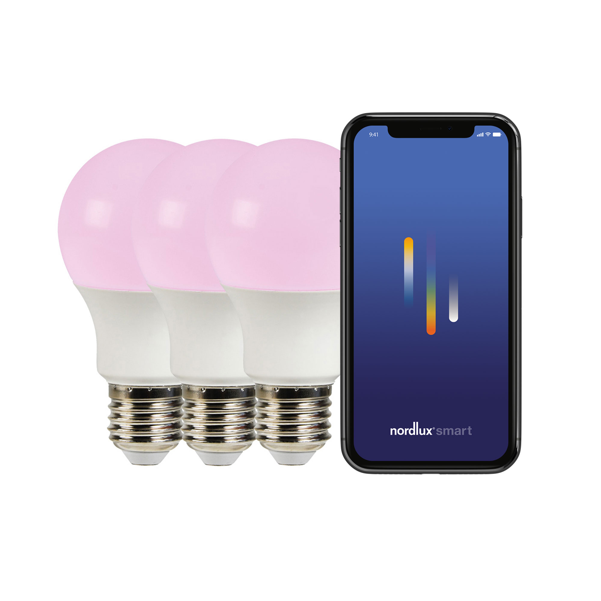 Zestaw 3 żarówek LED Nordlux SMART E27 A60 RGB 2200-6500 K 806 lm — biały, 2270052701 - obrazek 2