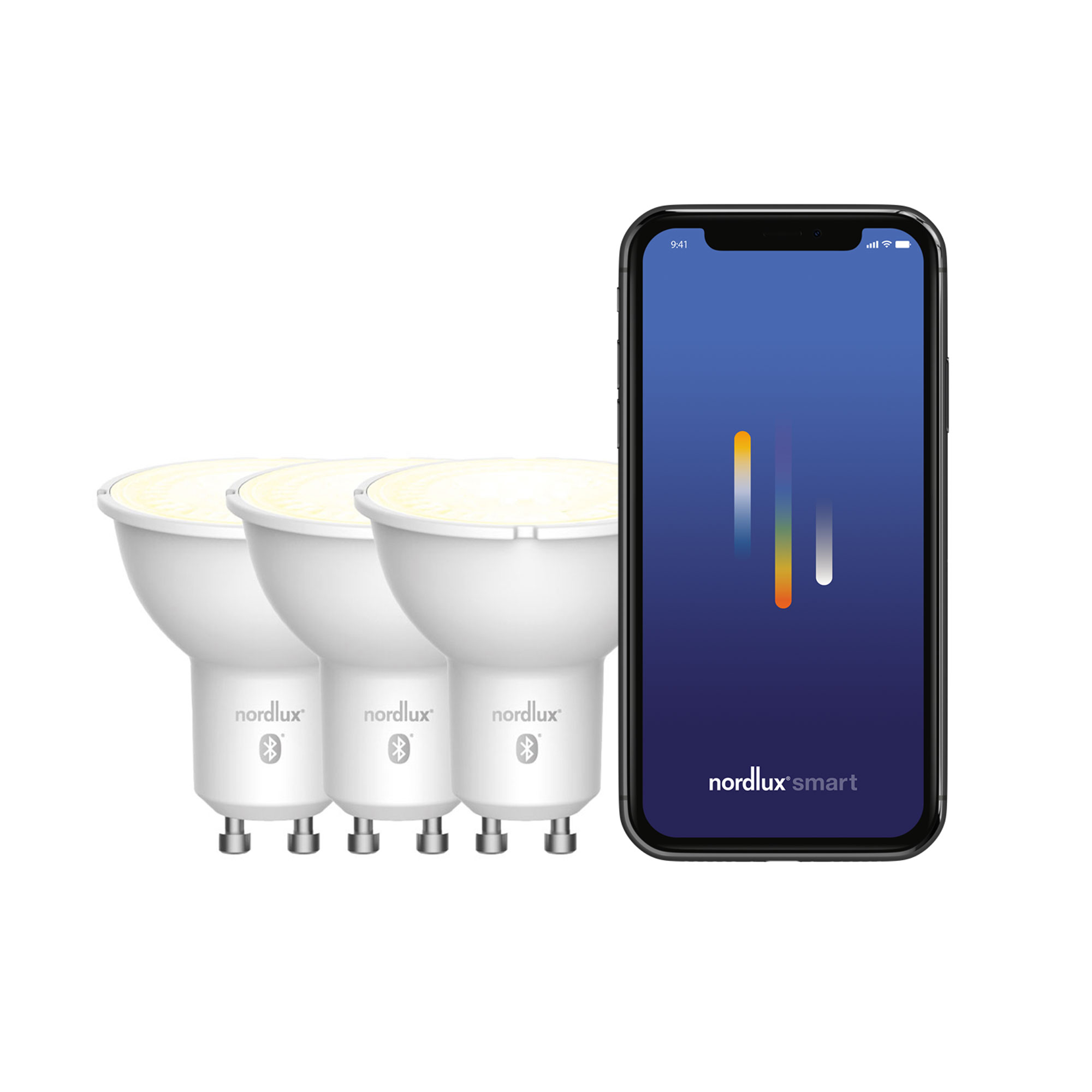 Zestaw 3 żarówek LED Nordlux SMART GU10 PAR16 2200-6500 K 420 lm — przezroczysty, 2270031000 - obrazek 2
