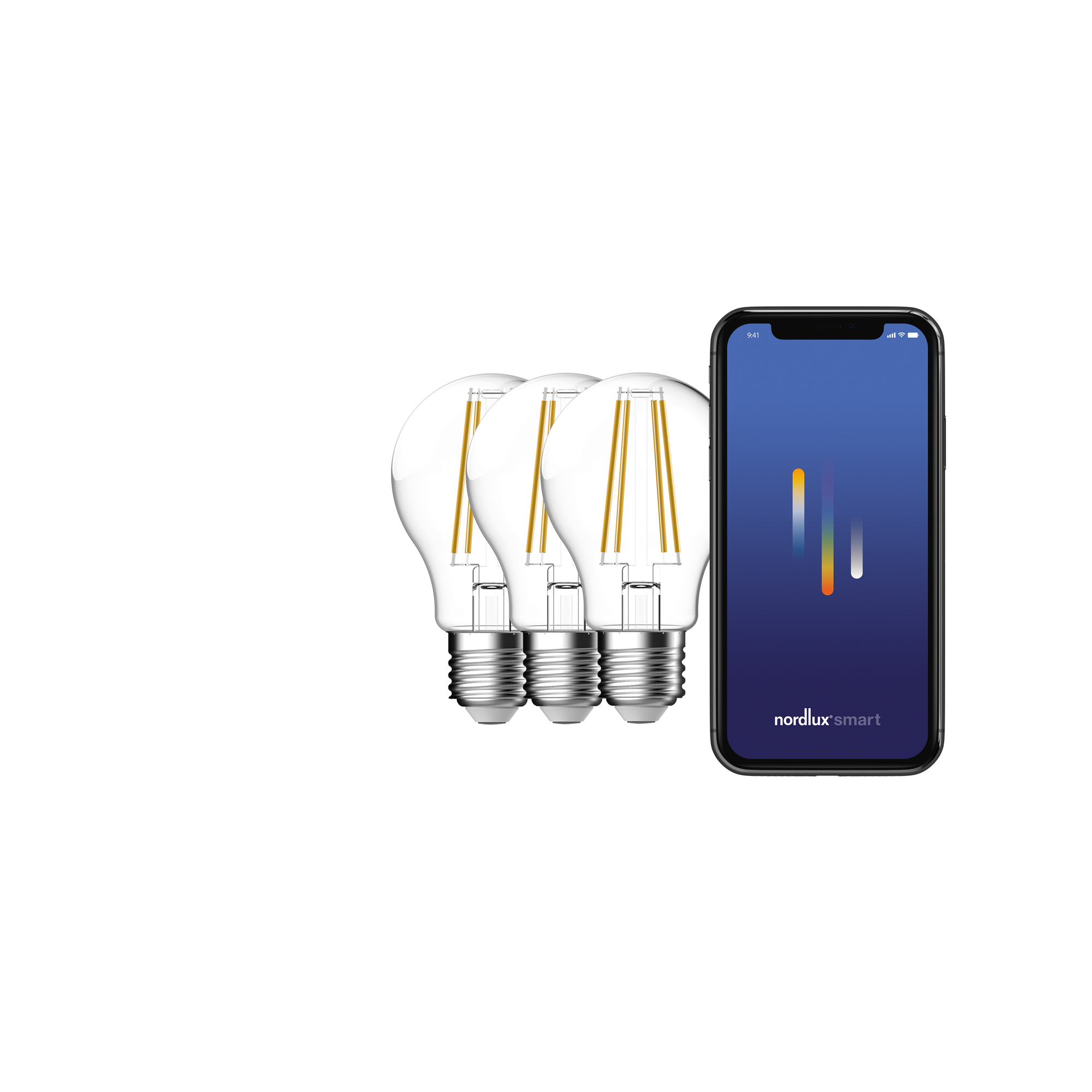 Zestaw 3 żarówek LED Nordlux SMART E27 A60 2200-6500 K 600 lm — przezroczysty, 2270012700 - obrazek 4