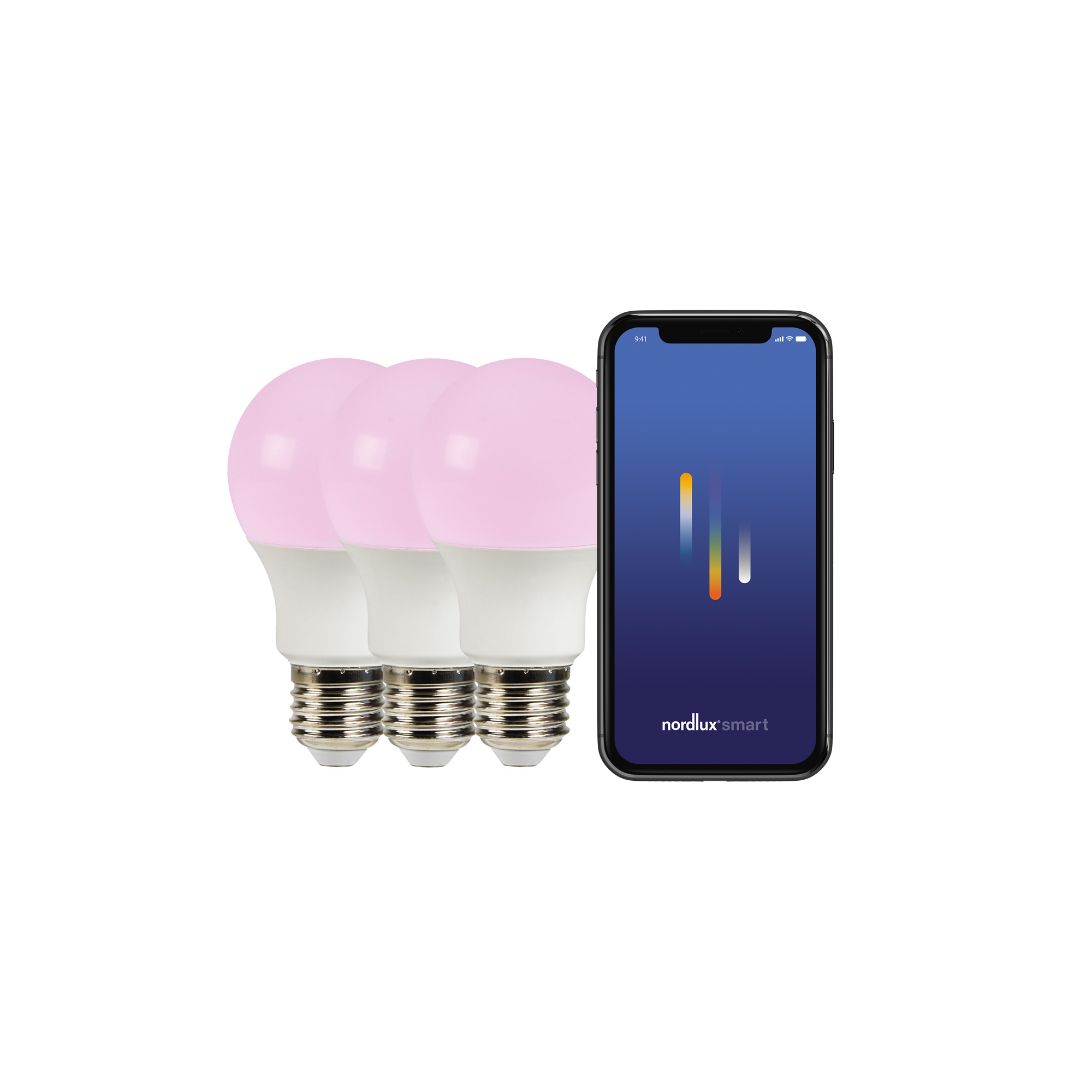 Zestaw 3 żarówek LED Nordlux SMART E27 A60 RGB 2200-6500 K 806 lm — biały, 2270052701 - obrazek 3