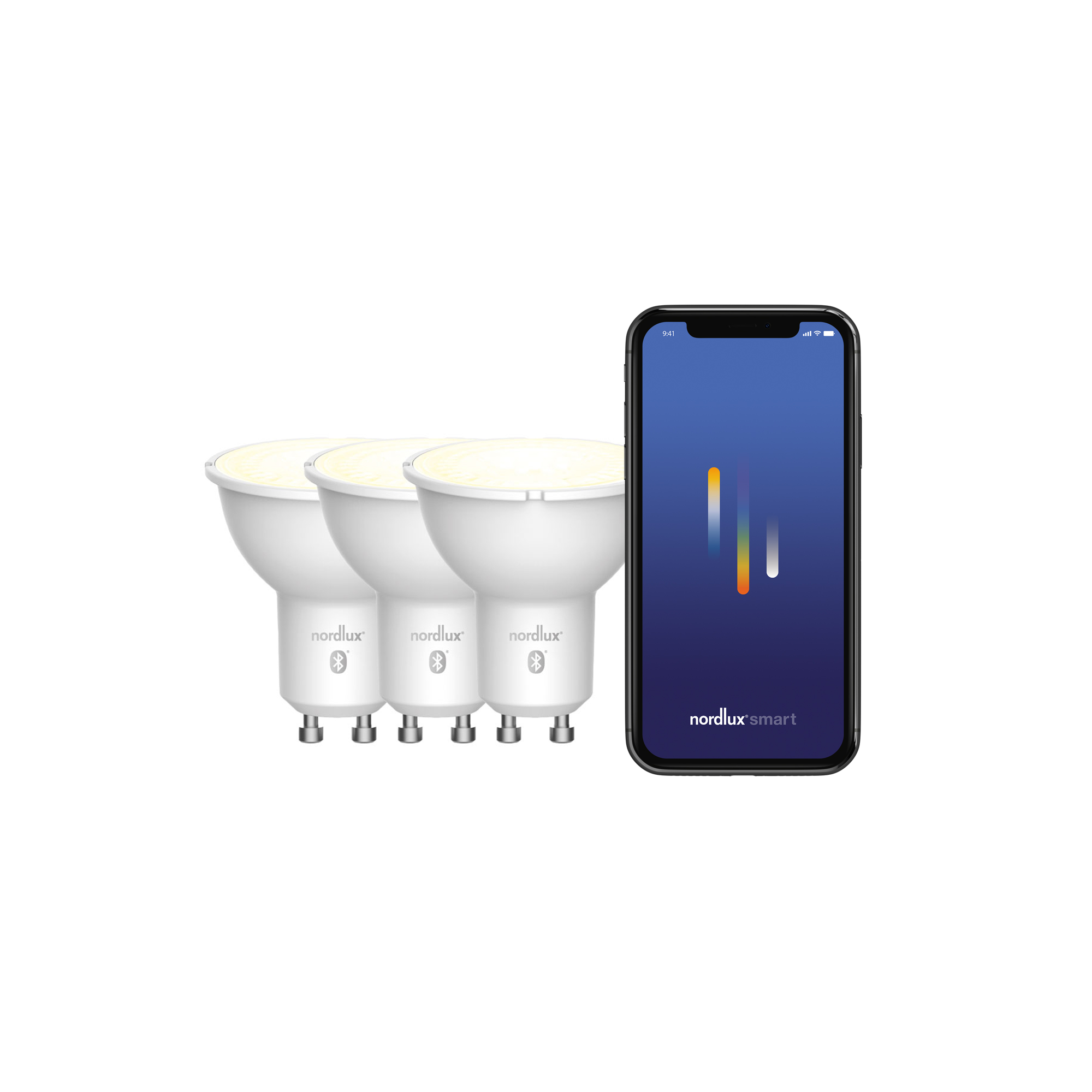Zestaw 3 żarówek LED Nordlux SMART GU10 PAR16 2200-6500 K 420 lm — przezroczysty, 2270031000 - obrazek 3