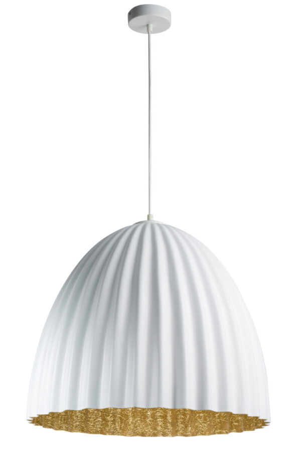 Lampa wisząca minimalistyczna TELMA 70 L biały_złoty, 1 × E27 – Sigma Lighting 32029