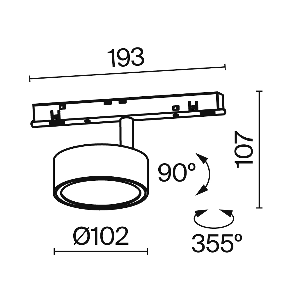 Oprawa do szyn magnetycznych EXILITY RADO TR040-4-18WTW-DD-B, czarna, LED 18 W – Maytoni - obrazek 4