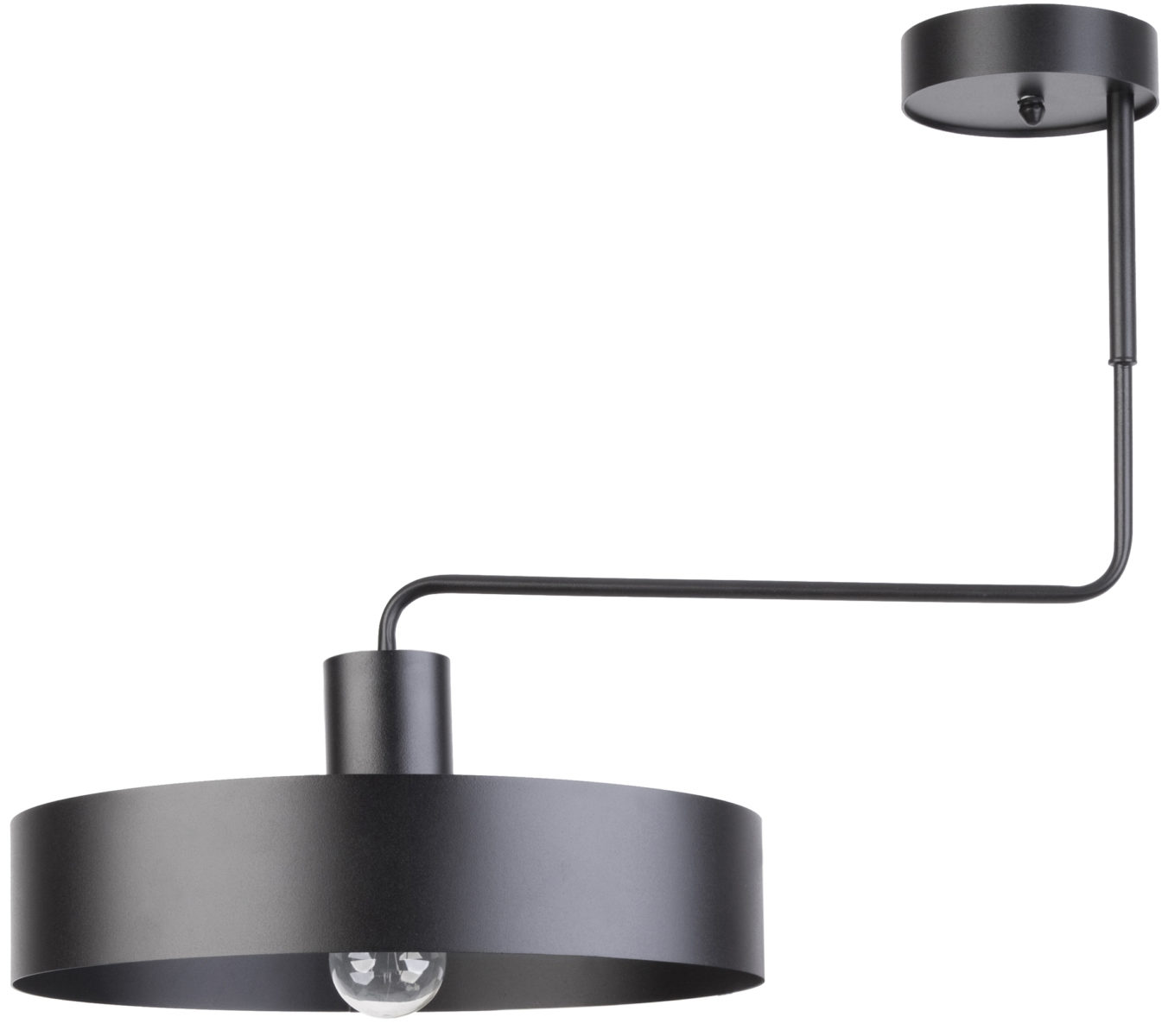 Plafon klasyczny VASCO 1 czarny, 1 × E27 – Sigma Lighting 31549