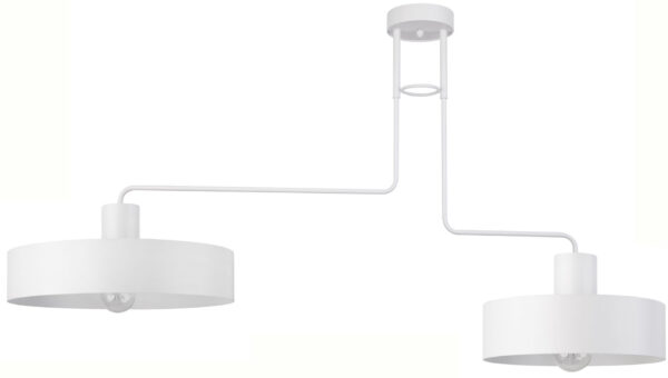 Plafon klasyczny VASCO 2 biały, 2 × E27 – Sigma Lighting 31552
