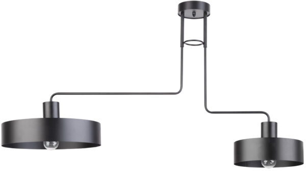 Plafon klasyczny VASCO 2 czarny, 2 × E27 – Sigma Lighting 31551