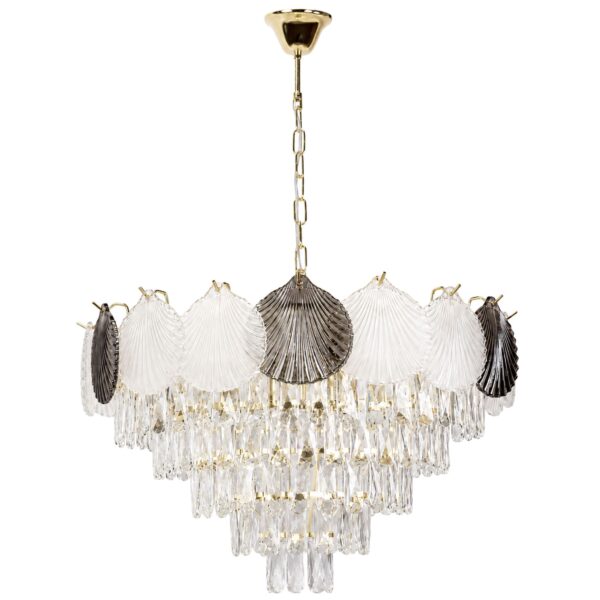 Lampa Wisząca z Kryształami SWE084-CP 60cm Złota