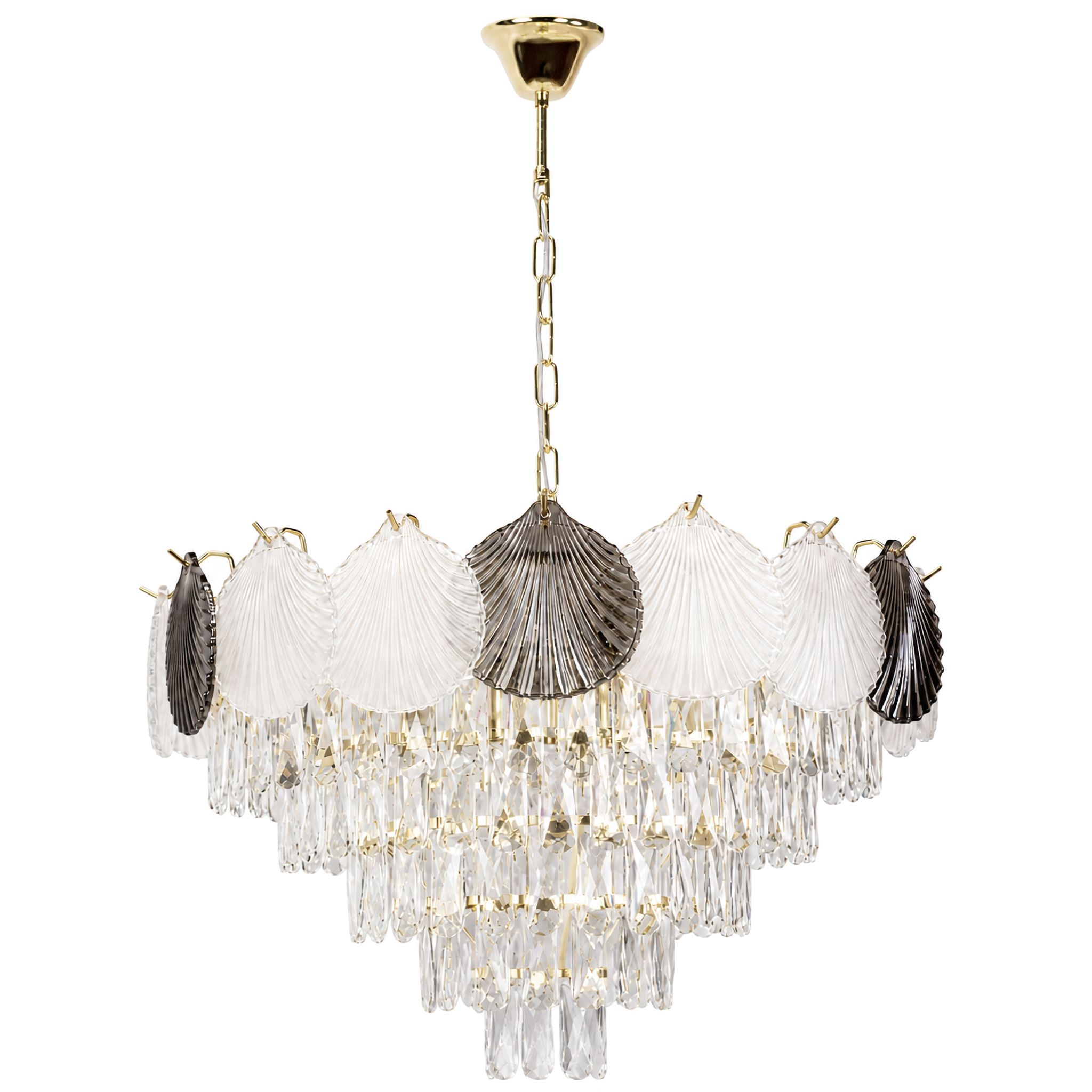 Lampa Wisząca z Kryształami SWE084-CP 60cm Złota