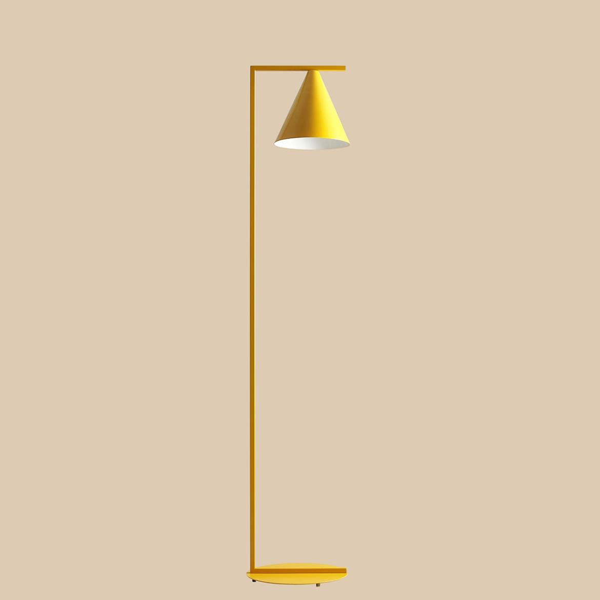 Lampa podłogowa minimalistyczna Aldex FORM 1108A14 musztardowa 1×E27 - obrazek 2