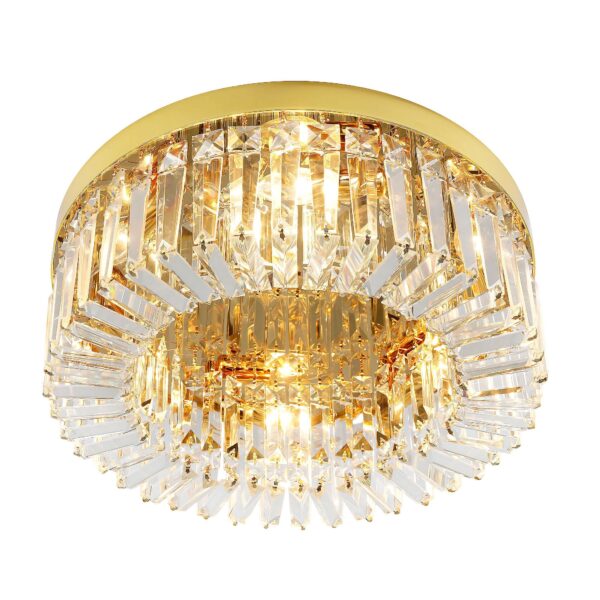 LAMPA KRYSZTAŁOWA PLAFON APP1729-8C 60 cm ZŁOTA