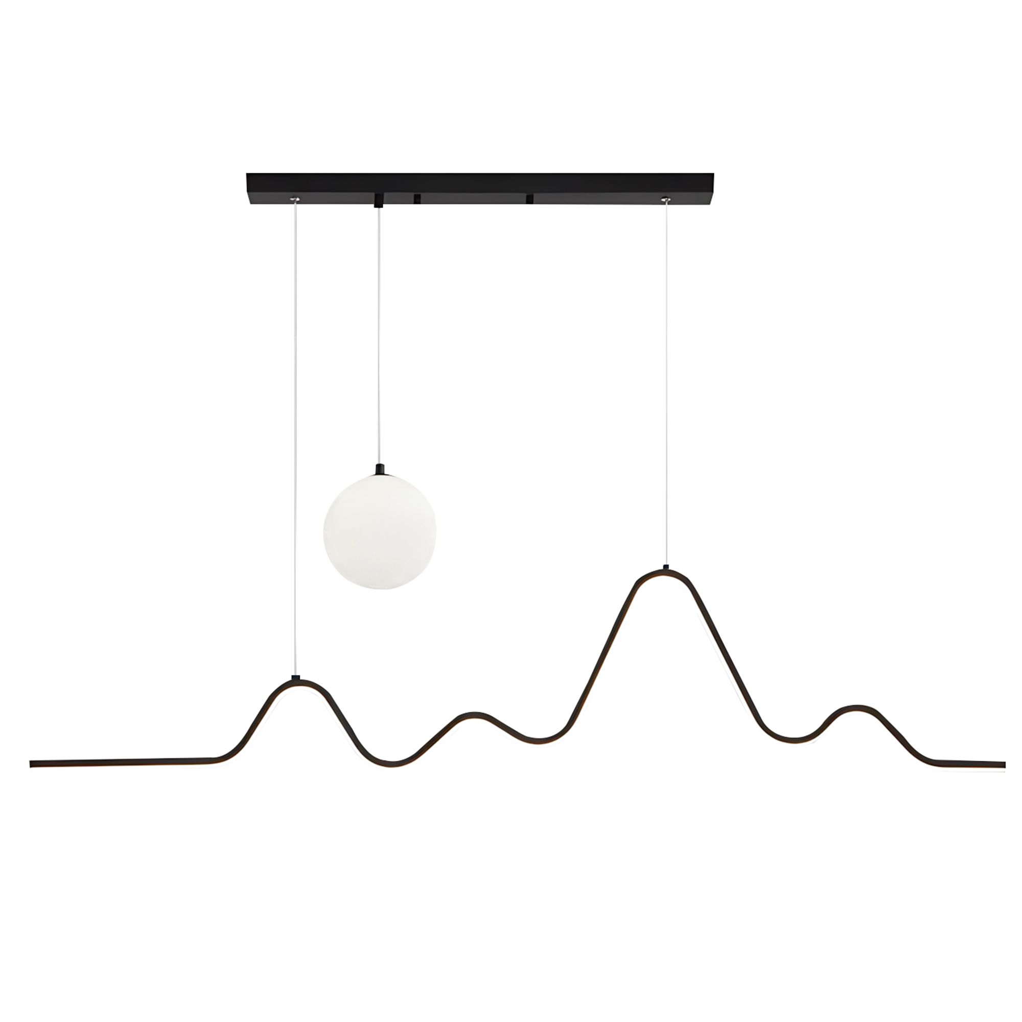 Lampa WISZĄCA LED LHJ033-CP 120 cm CZARNA