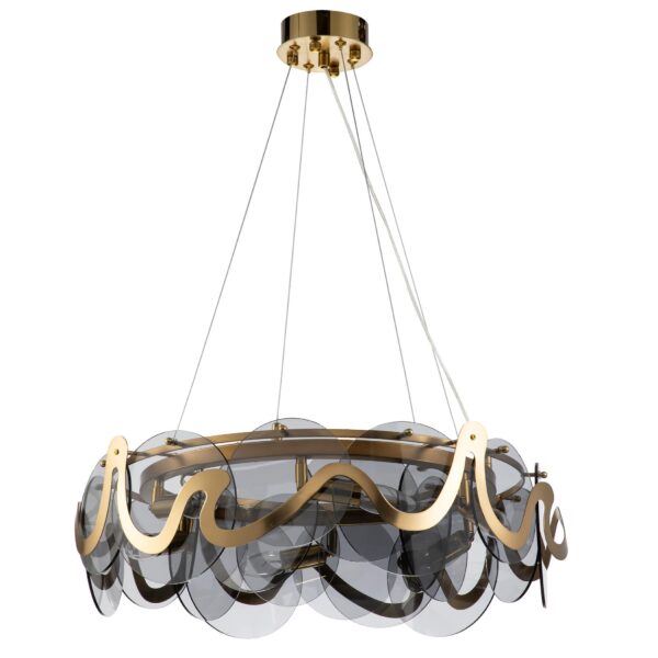 Lampa sufitowa wisząca APP1545-8CP Złota Szczotkowana