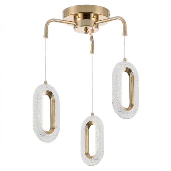 LAMPA SUFITOWA WISZĄCA LED G173-3CP ZŁOTA