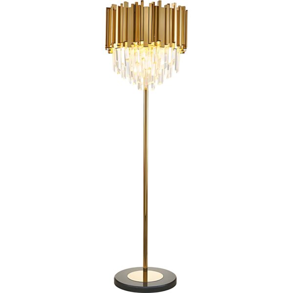 Lampa Stojąca Podłogowa APP1717-3F Złota
