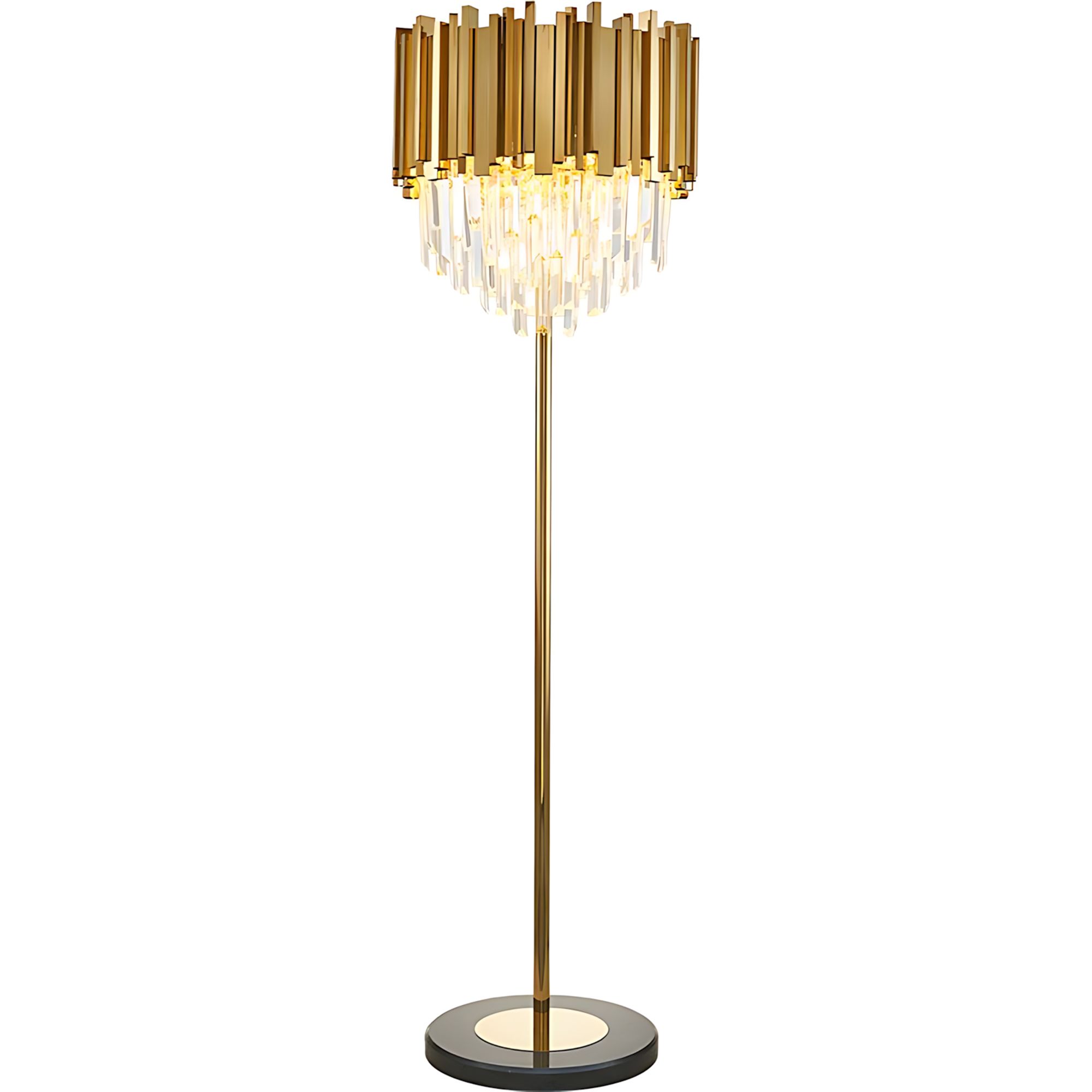 Lampa Stojąca Podłogowa APP1717-3F Złota