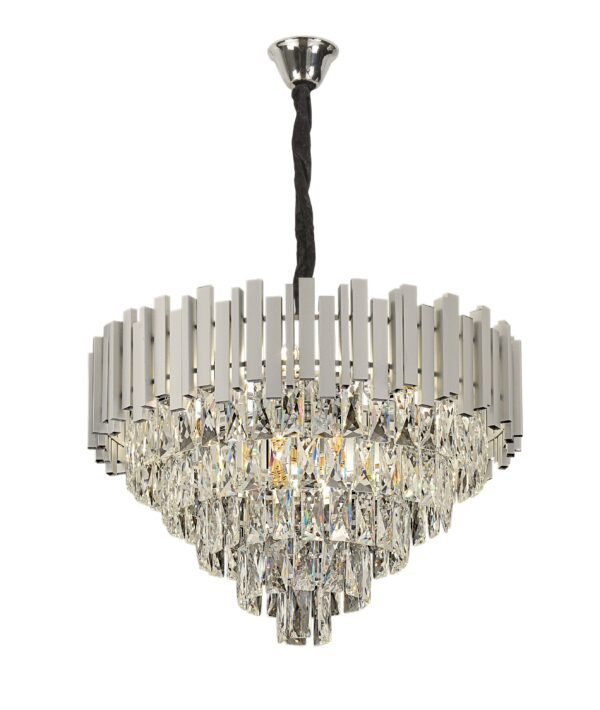 Lampa Wisząca z Kryształami G051-CP 50CM Chrom