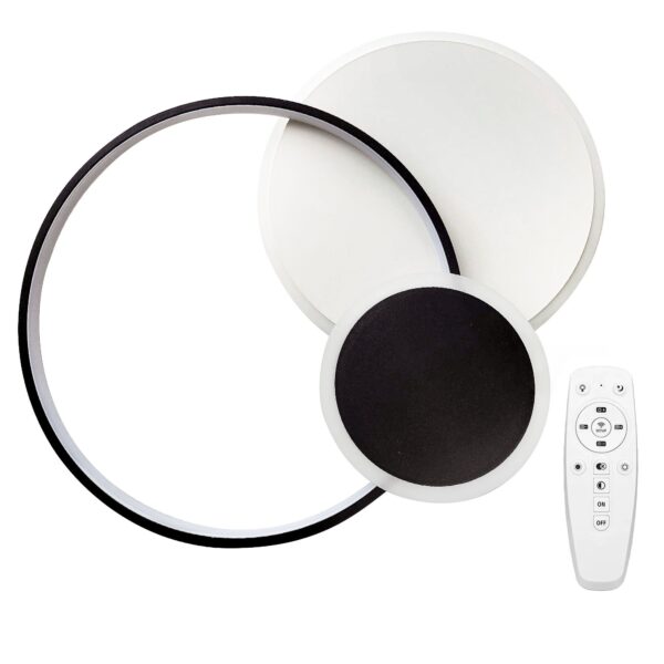 Lampa sufitowa APP1709-C plafon LED Czarny + pilot