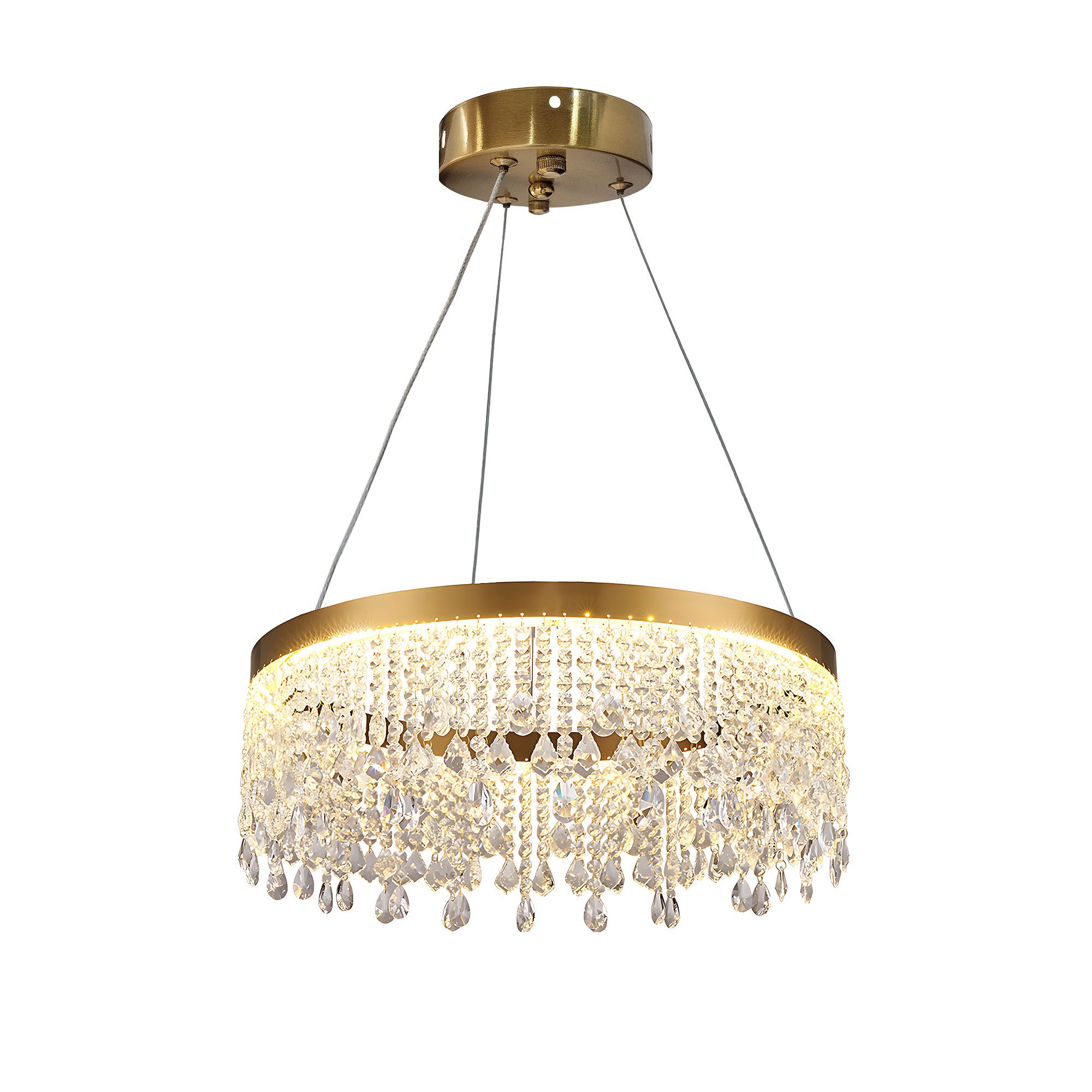 LAMPA SUFITOWA WISZĄCA LED APP1730-1CP Złota 40cm