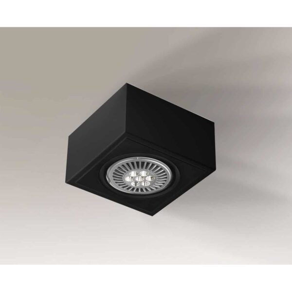 Lampa sufitowa Antigo UTO H – czarna, 1 × GU10 – 1217