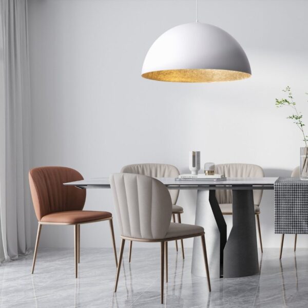 Lampa wisząca w stylu glamour SFERA 70 biały/złoty, 1 × E27 – Sigma Lighting 30133