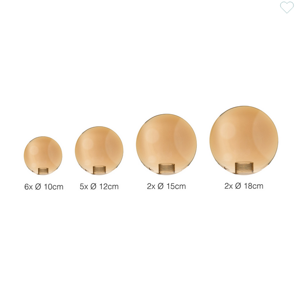 Zestaw kloszy BUBBLES 15 AZ6455, bursztynowy – AZzardo