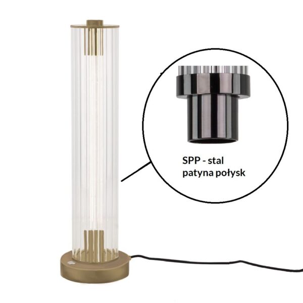 Lampa stołowa glamour Antigo MEREZI G – stal patyna połysk, LED 15 W, 3000 K – 2006- SPP