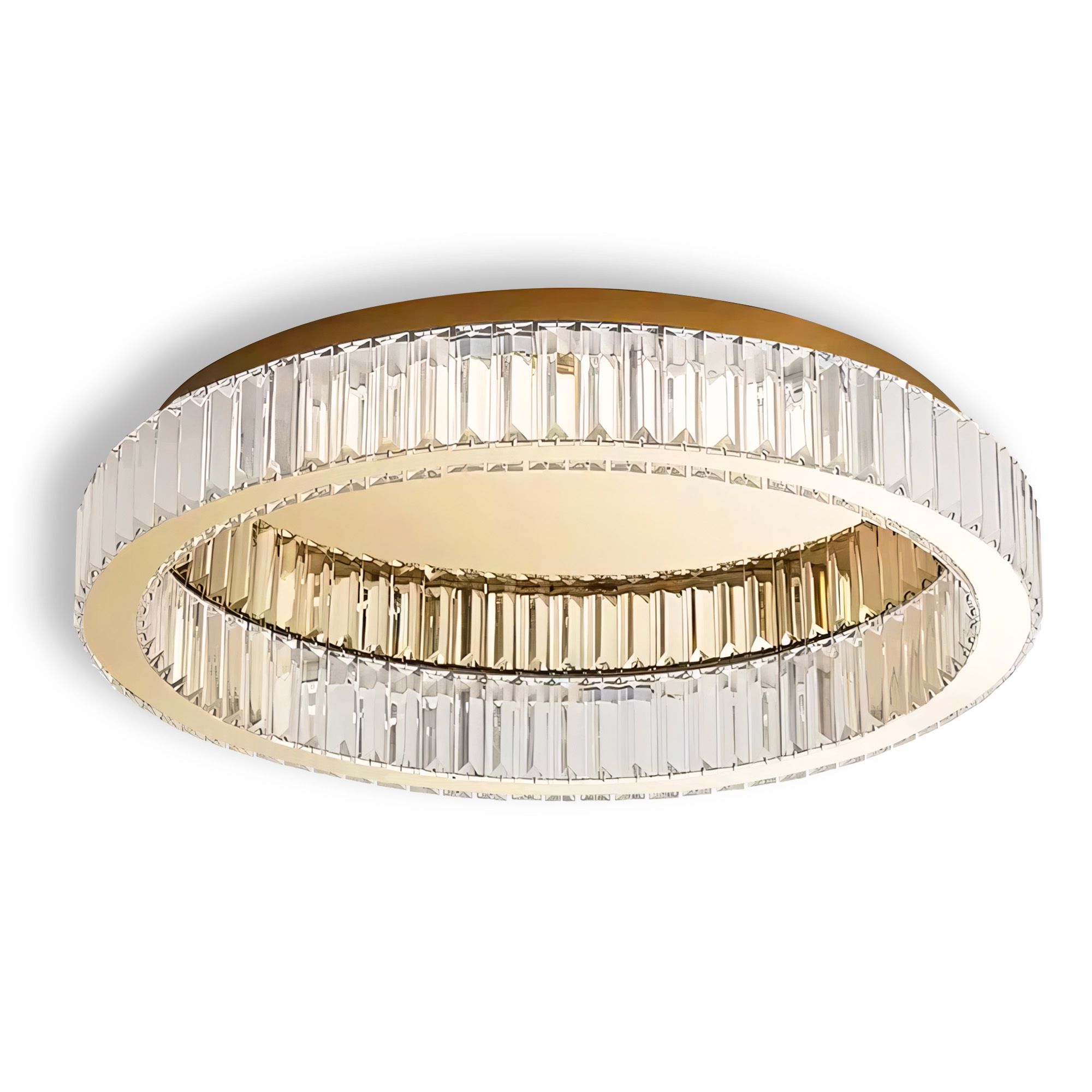 LAMPA KRYSZTAŁOWA PLAFON APP1723-C 60cm ZŁOTA