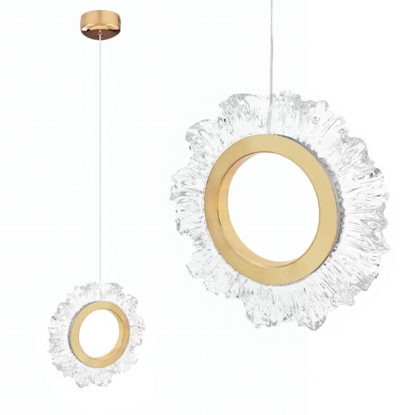 LAMPA SUFITOWA WISZĄCA LED LHJ102-1CP ZŁOTA