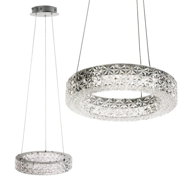 LAMPA WISZĄCA LED MS003-CP Chrom
