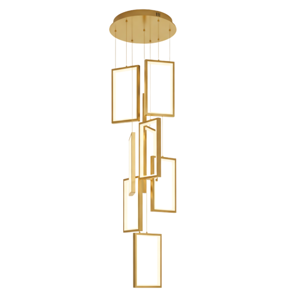LAMPA SUFITOWA WISZĄCA LED LHJ090-7CP ZŁOTA