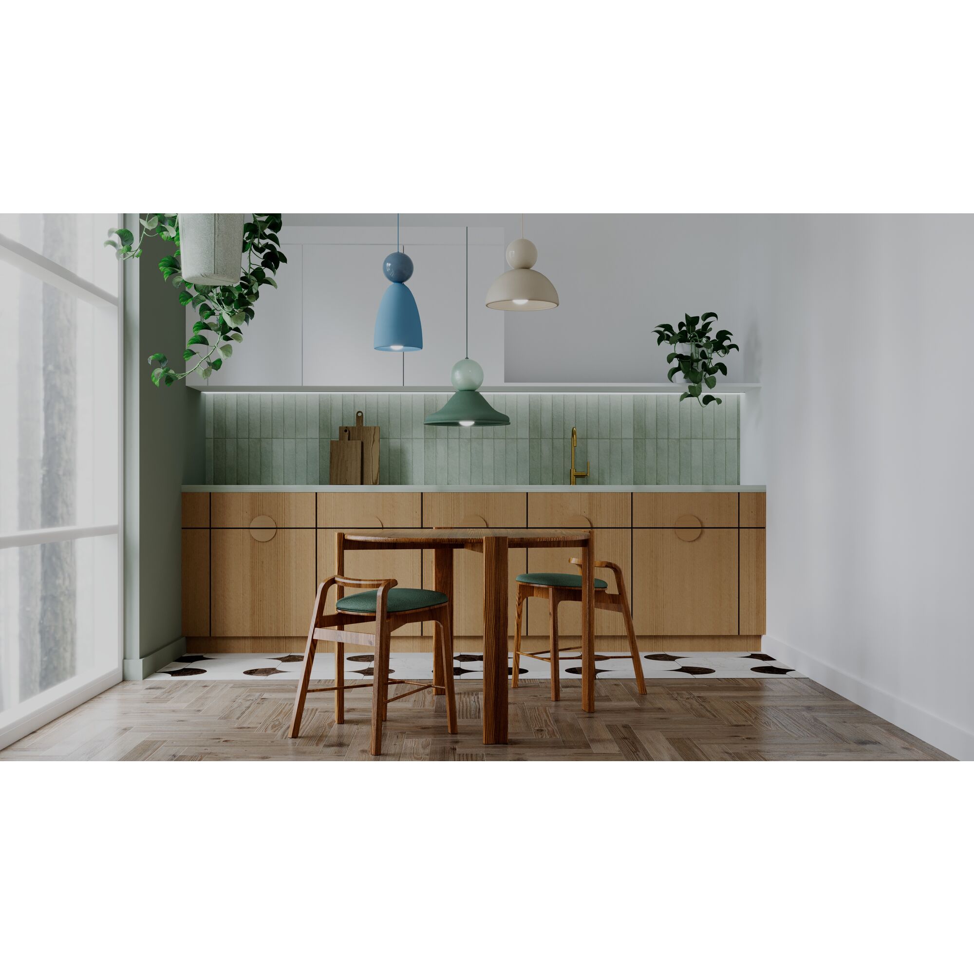 Lampa wisząca boho Antigo TIGALI 1 – beżowa, 1 × E27 – 5241 - obrazek 4