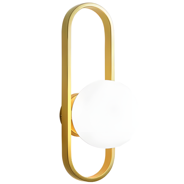 LAMPA ŚCIENNA KINKIET APP1756-1W BRUSH GOLD WHITE