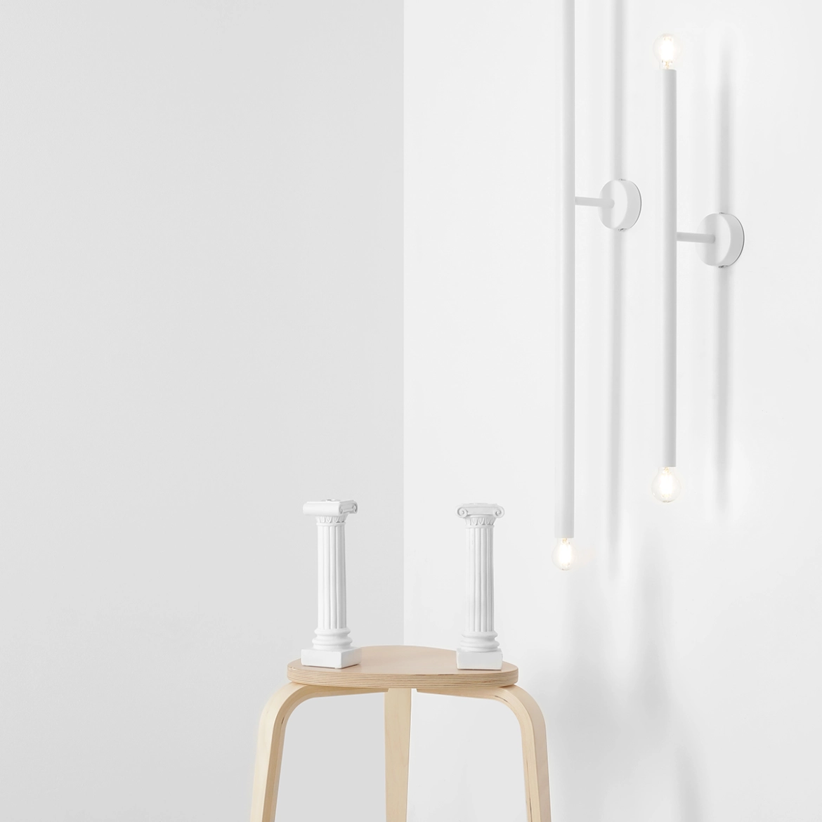 Kinkiet minimalistyczny Aldex TUBO 2 S 1072D_S biały 2×E14 - obrazek 3